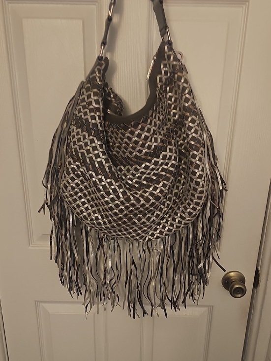 Handbags - Marc Jacobs Italy. Fringed Woven Hobo Bag in Brown and Cream